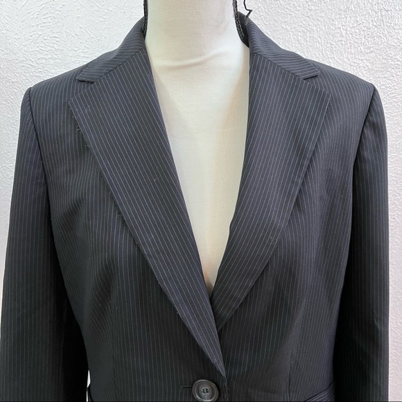 Ann Taylor blue pin stripe wool blazer - Picture 4 of 11